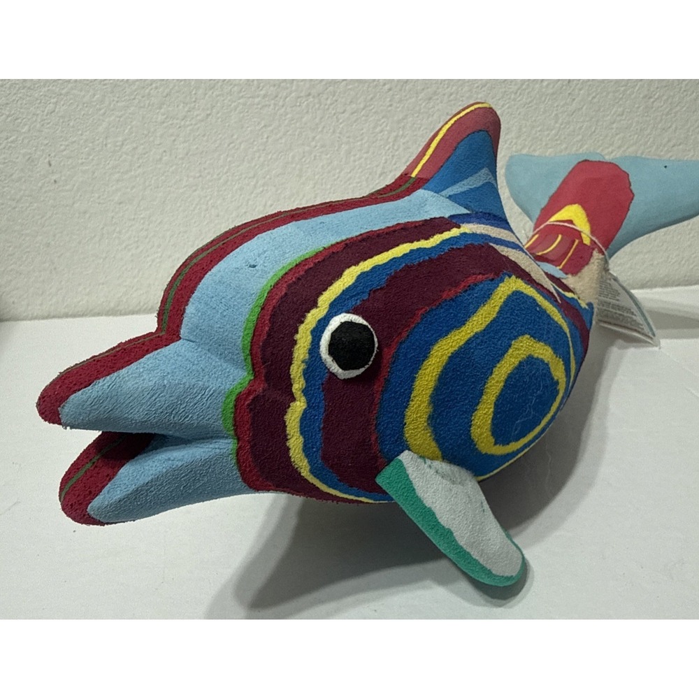 Ocean Sole Dolphin 11.5" Flip Flop Art Recycled Fish Art Sculpture Ocean Trash - Picture 8 of 13